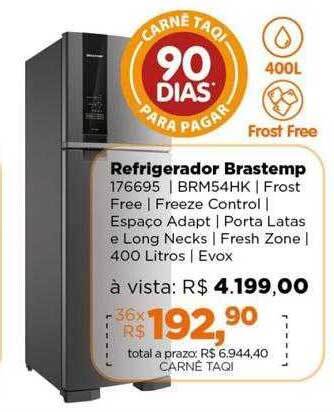 Lojas TaQi Refrigerador brastemp oferta