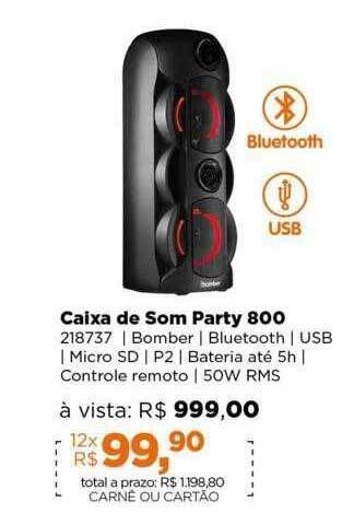 Lojas TaQi Caixa de som party 800 oferta