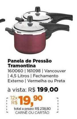Lojas TaQi Panela de pressão tramontina oferta