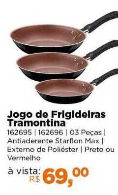 Lojas TaQi Jogo de frigideiras tramontina oferta