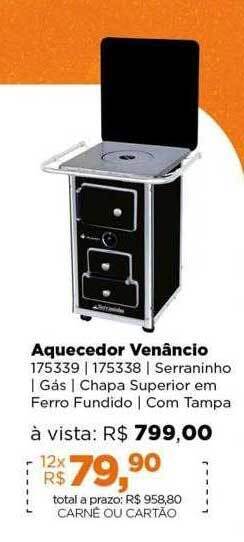 Lojas TaQi Aquecedor venâncio oferta