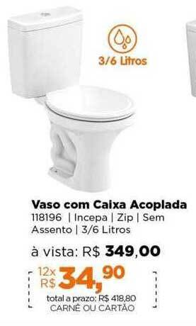 Lojas TaQi Vaso com caixa acoplada oferta