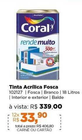 Lojas TaQi Tinta acrílica fosca oferta