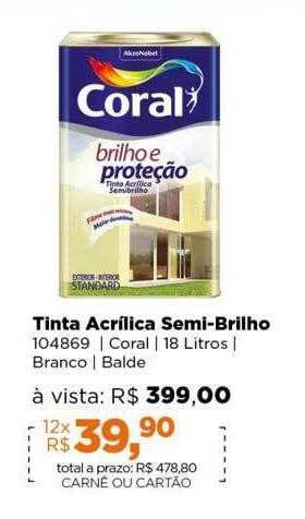 Lojas TaQi Tinta acrílica semi-brilho oferta