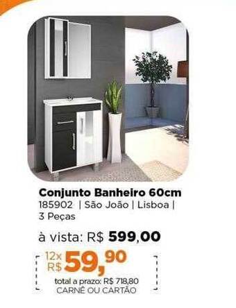 Lojas TaQi Conjunto banheiro 60cm oferta