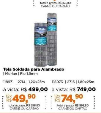 Tela soldada para alambrado