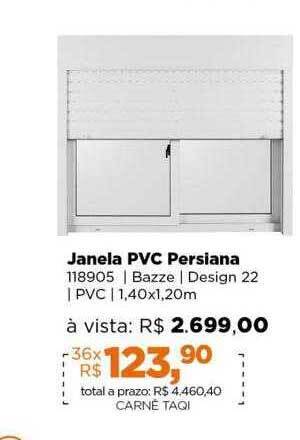 Lojas TaQi Janela pvc persiana oferta
