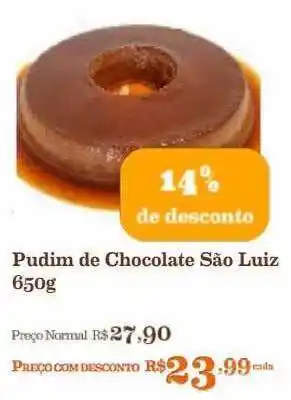 Mercadinhos São Luiz Pudim de chocolate são luiz 14% de desconto oferta