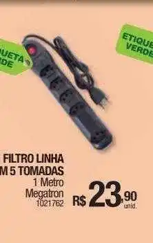 Filtro linha m 5 tomadas