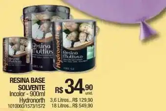 Resina base solvente