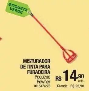 Misturador de tinta para furadeira