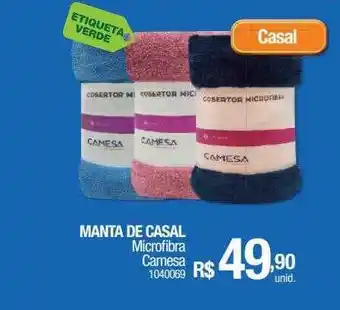 Manta de casal microfibra camesa