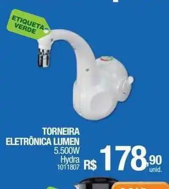 Torneira eletrônica lumen 5.500w hydra