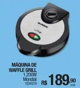 Milium Máquina de waffle grill 1.200w mondial oferta