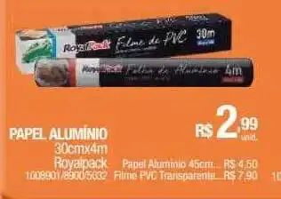 Papel alumínio royalpack