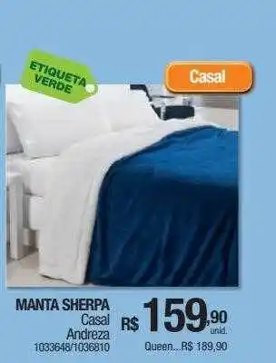 Milium Manta sherpa casal andreza oferta
