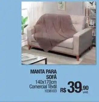 Manta para sofá camercial têxtil