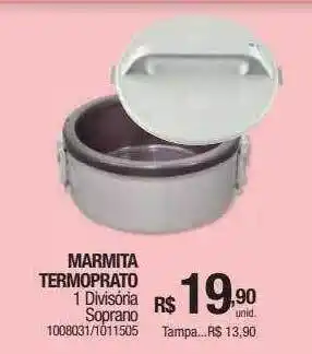 Marmita termoprato 1 divisória soprano
