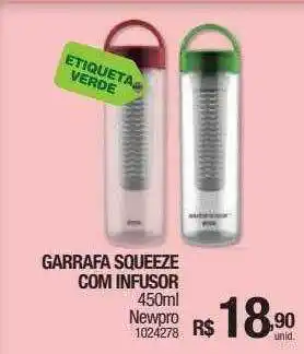 Milium Garrafa squeeze com infusor newpro oferta
