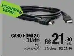 Cabo hdmi 2.0 elg