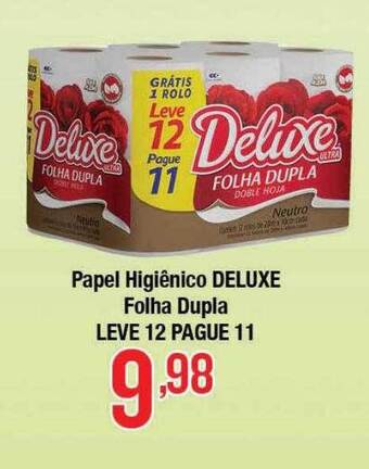 Supermercados Unidos Papel higiênico deluxe folha dupla oferta