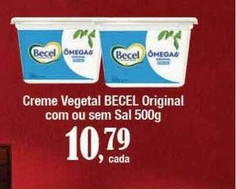 Supermercados Unidos Creme vegetal becel original com ou sem sal oferta