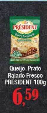 Supermercados Unidos Queijo prato ralado fresco président oferta