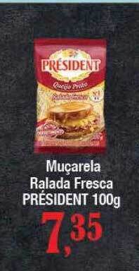 Supermercados Unidos Muçarela ralada fresca président oferta