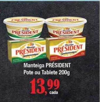 Supermercados Unidos Manteiga président pote ou tablete oferta