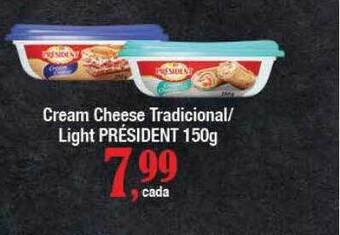 Supermercados Unidos Cream cheese tradicional-light président oferta