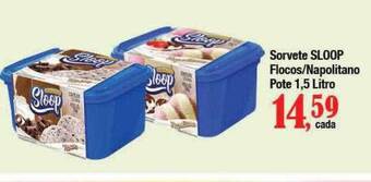 Supermercados Unidos Sorvete sloop flocos-napolitano pote oferta