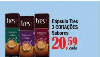 Supermercados Unidos Cápsula tres 3 corações sabores oferta