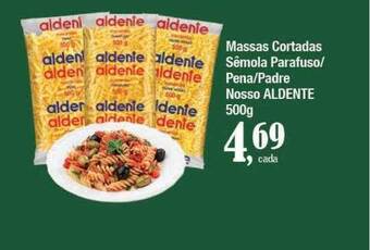 Massas cortadas sêmola parafuso-pena-padre nosso aldente