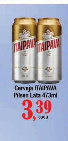 Cerveja itaipava pilsen lata