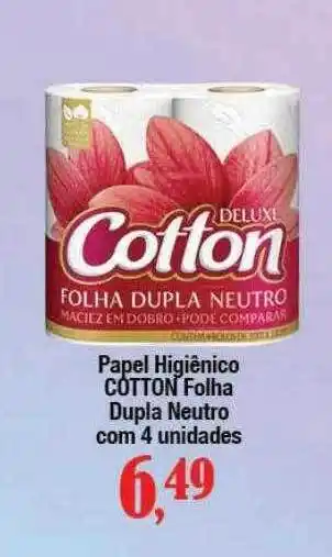 Supermercados Unidos Papel higiênico cotton folha dupla neutro com 4 oferta