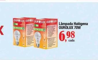 Supermercados Unidos Lâmpada halógena ourolux 70w oferta