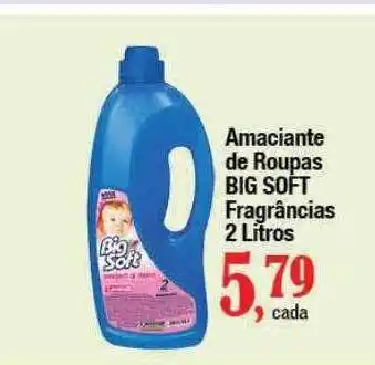 Supermercados Unidos Amaciante de roupas big soft fragrâncias oferta