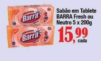 Supermercados Unidos Sabão em tablete barra fresh ou neutro oferta