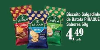 Supermercados Unidos Biscoito salgadinho de batata piraquê sabores oferta