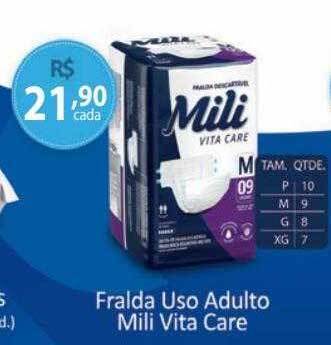Tchê Farmácias Fralda uso adulto mili vita care oferta