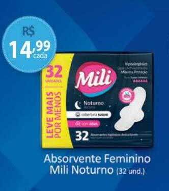 Tchê Farmácias Absorvente feminino mili noturno oferta