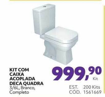 Tumelero Kit com caixa acoplada deca quadra oferta