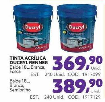 Tumelero Tinta acrílica ducryl renner oferta