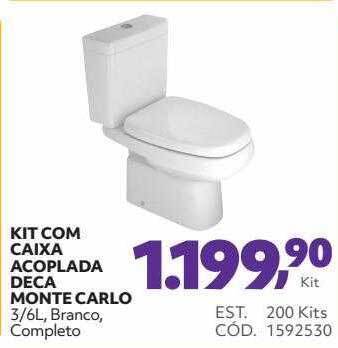 Kit com caixa acoplada deca monte carlo