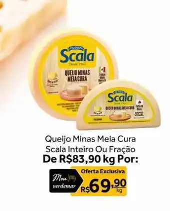 Queijo minas meia cura scala inteiro ou fração