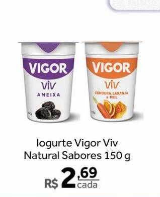 Iogurte vigor viv natural sabores
