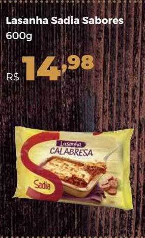 Villarreal Supermercados Lasanha sadia sabores oferta