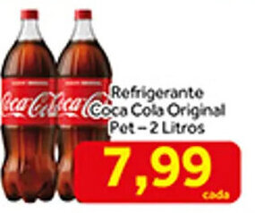 Shibata Supermercados Refrigerante Coca Cola Original pet 2L oferta