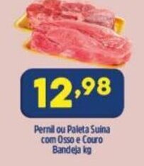 Arena Atacado Pernil ou Paleta Suina com Osso e Couro Bandeja 1kg oferta