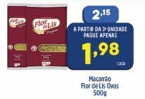 Arena Atacado Macarrao Flor de Lis Ovos 500g oferta